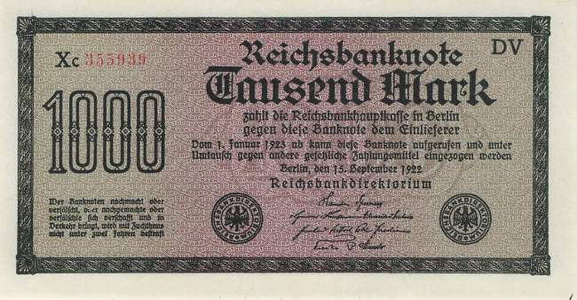 1000 Mark 1922 ro.75q DV